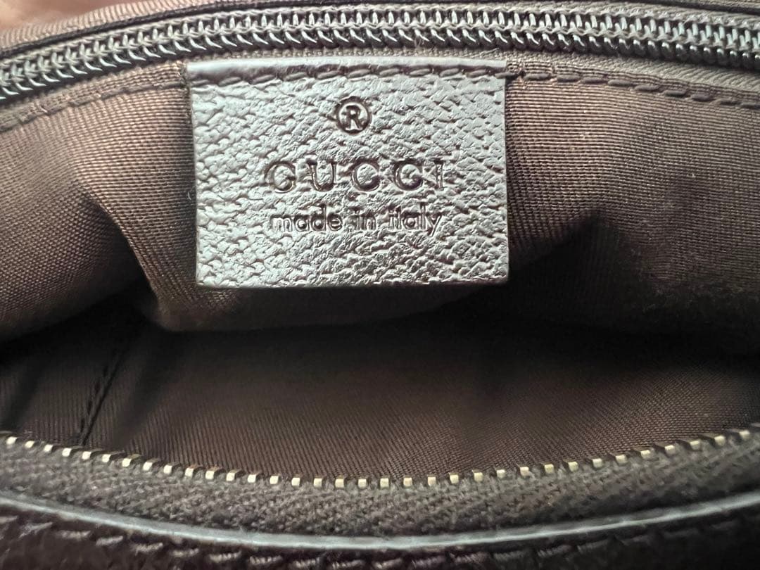 GUCCI グッチ ロゴ GG柄 キャンバス ハーフムーン ワンショルダーバッグ