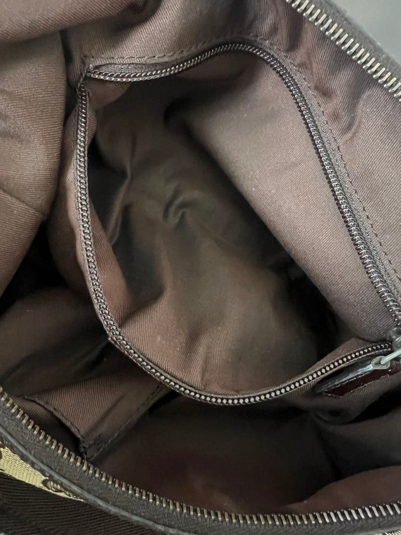 GUCCI グッチ ロゴ GG柄 キャンバス ハーフムーン ワンショルダーバッグ