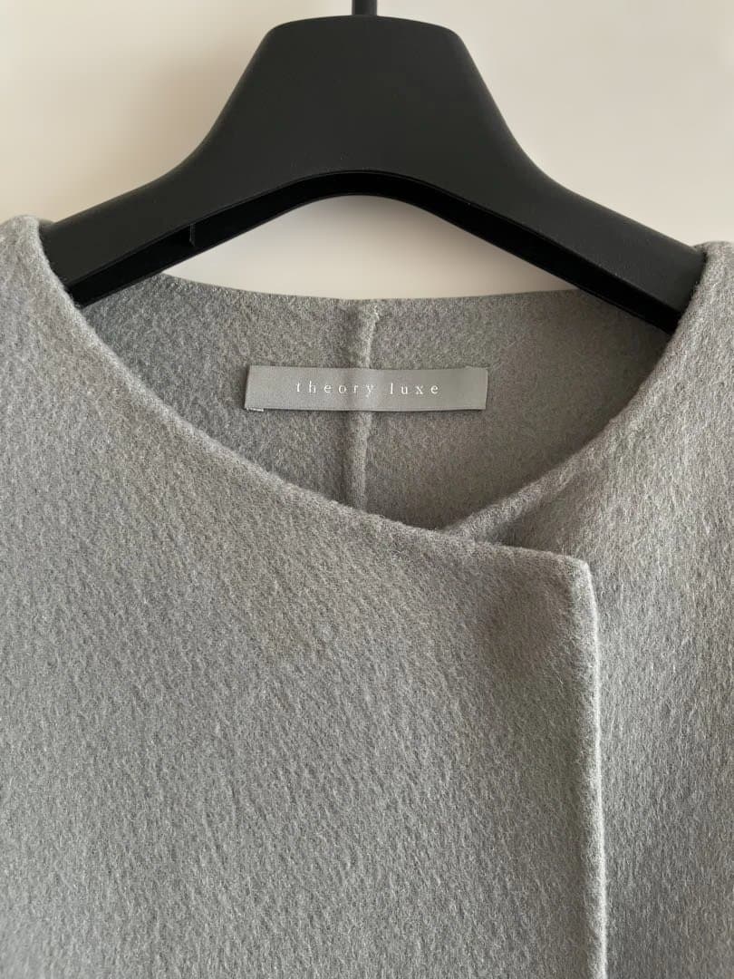 theory luxe ダブルフェイスコート ウールカシミヤ 38グレー系