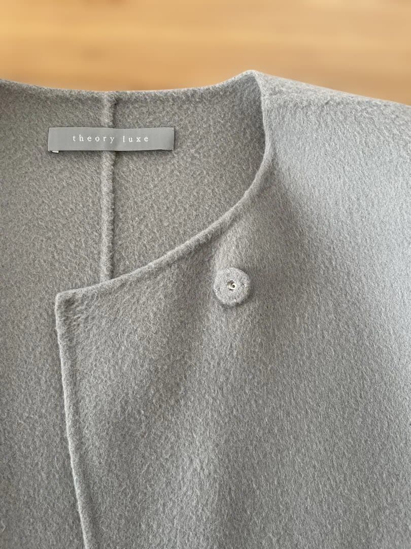 theory luxe ダブルフェイスコート ウールカシミヤ 38グレー系
