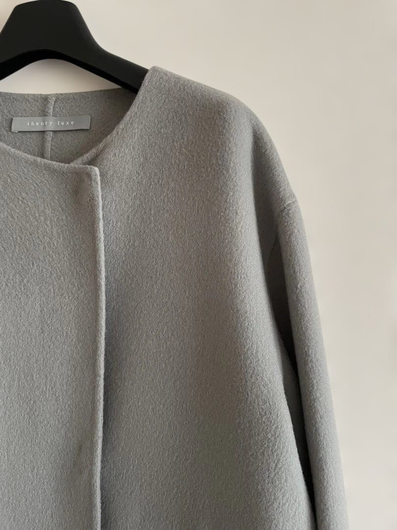 theory luxe ダブルフェイスコート ウールカシミヤ 38グレー系