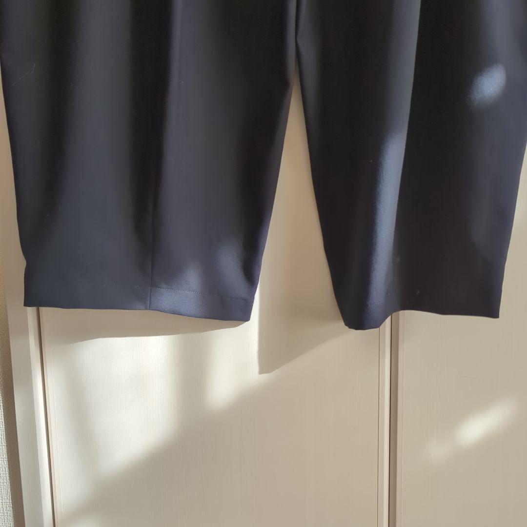 美品　ウールトロドロストパンツ　ネイビー