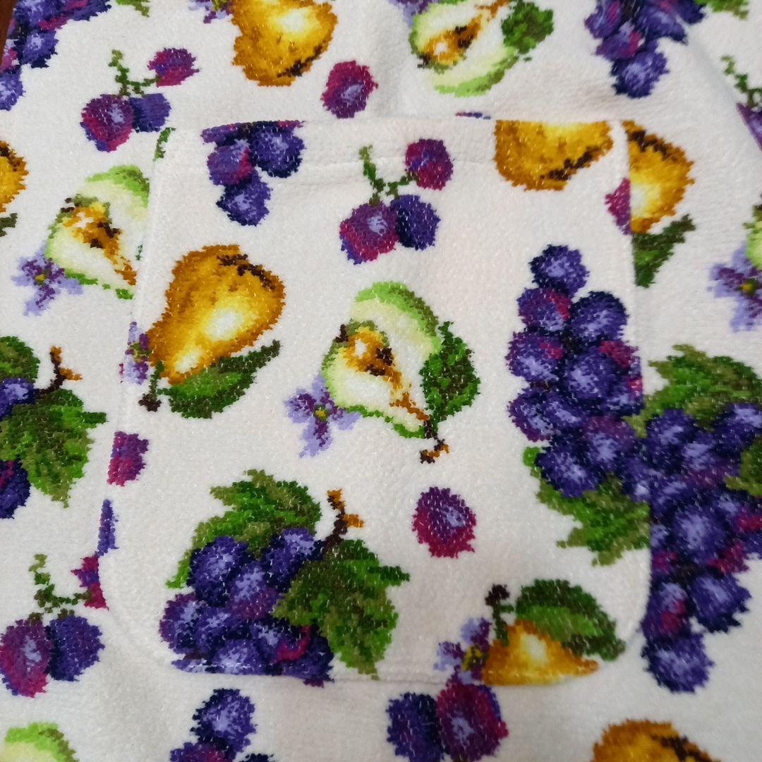 タグ付き未使用　フェイラー　シェニール織ブルゴーニュ婦人用前当て付きエプロン