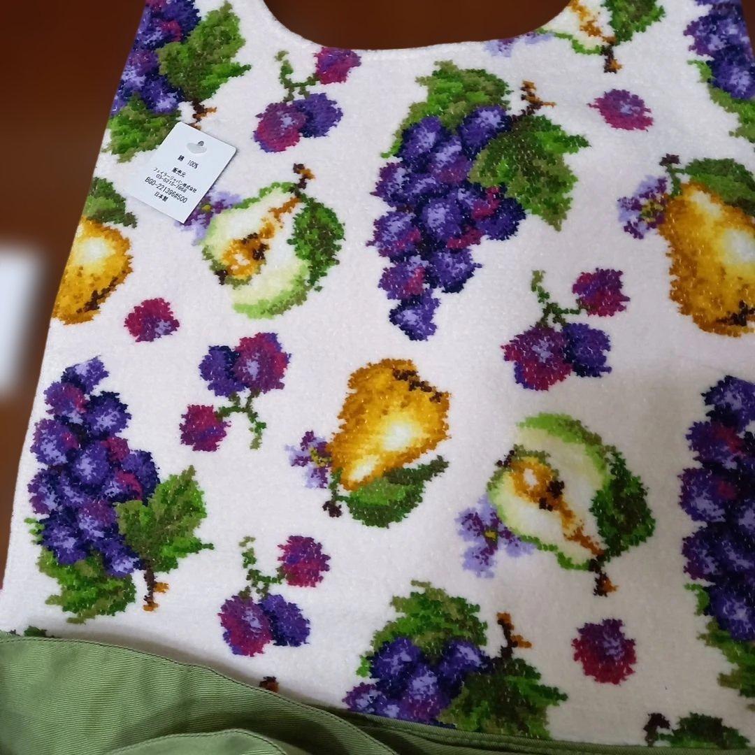 タグ付き未使用　フェイラー　シェニール織ブルゴーニュ婦人用前当て付きエプロン