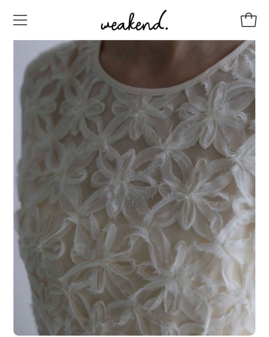 【新品未使用タグ付き】weakend エンブロイダリーワンピース 深海