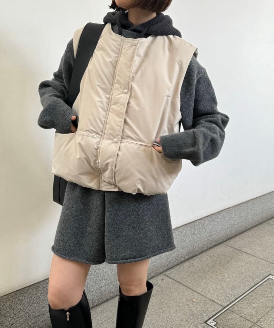 CANALJEAN♡diggityノーカラーパファーベスト
