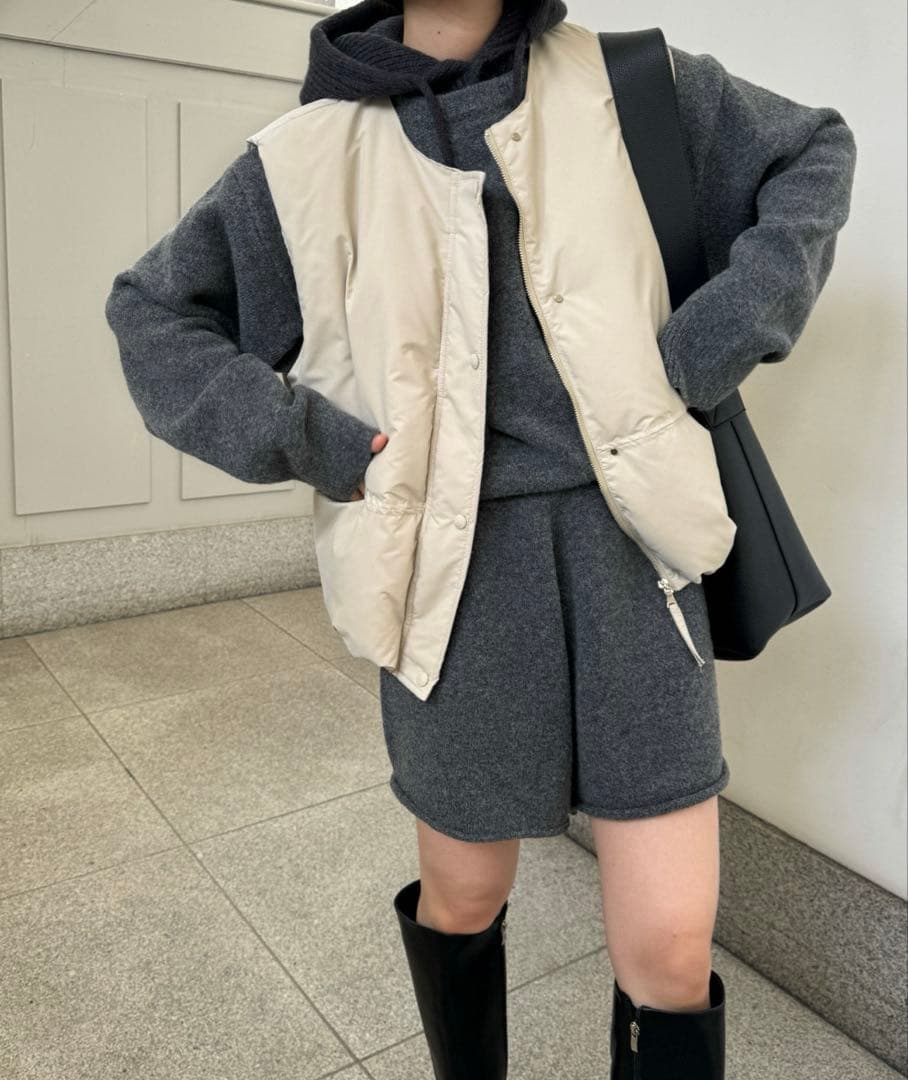 CANALJEAN♡diggityノーカラーパファーベスト