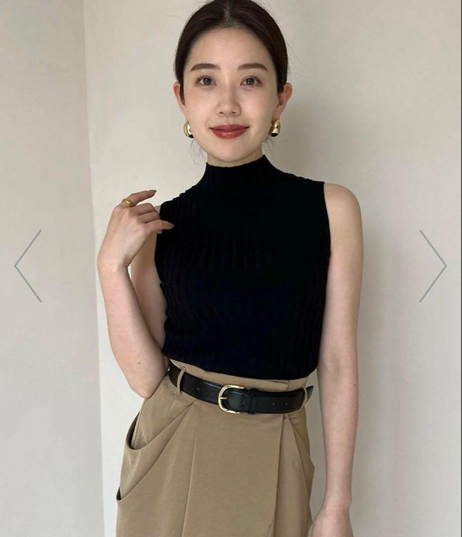 アニュアンス　anuans シルクブレンドノースリーブニットトップス