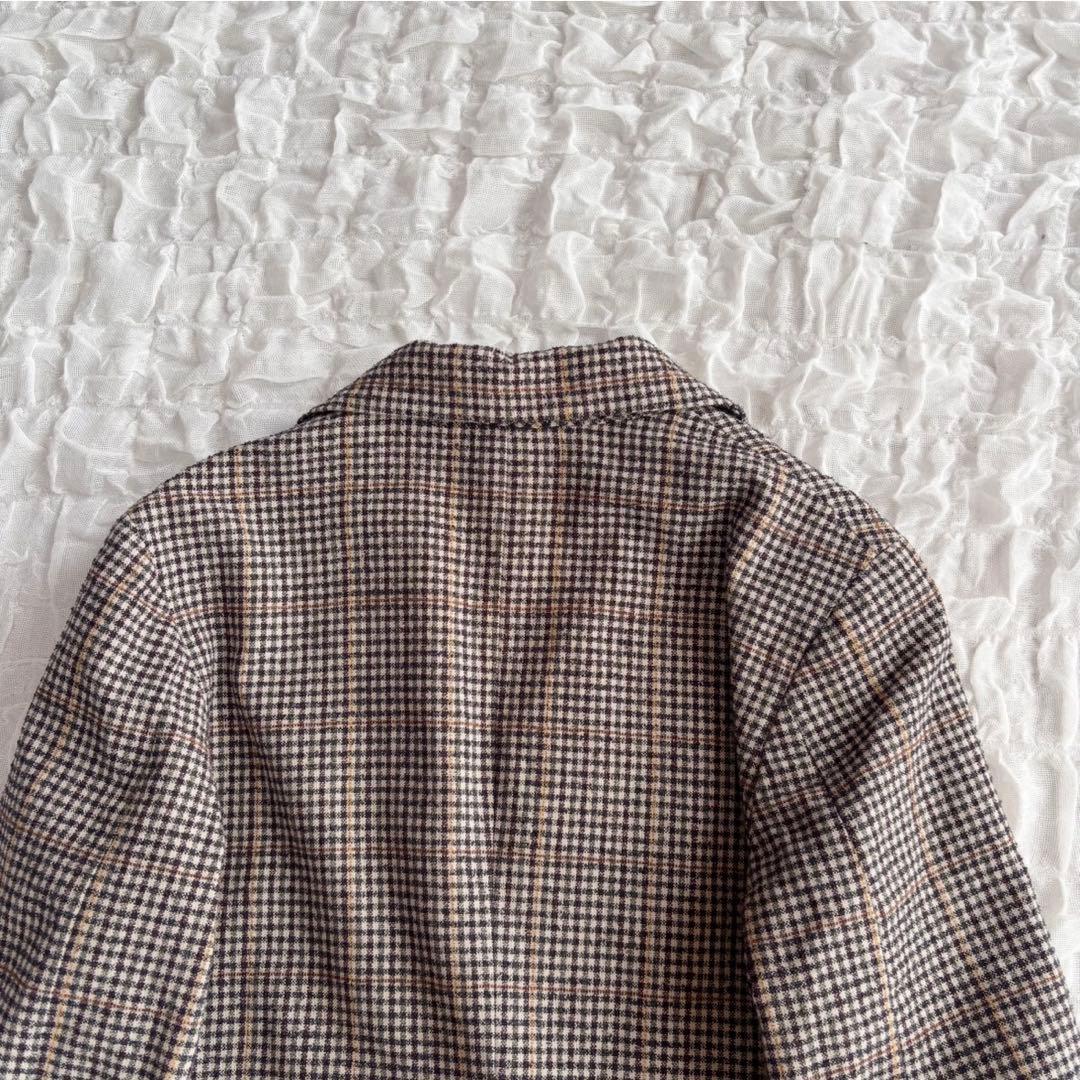 【美品】 イエナ モールチェック ダブルブレストジャケット 金ボタン
