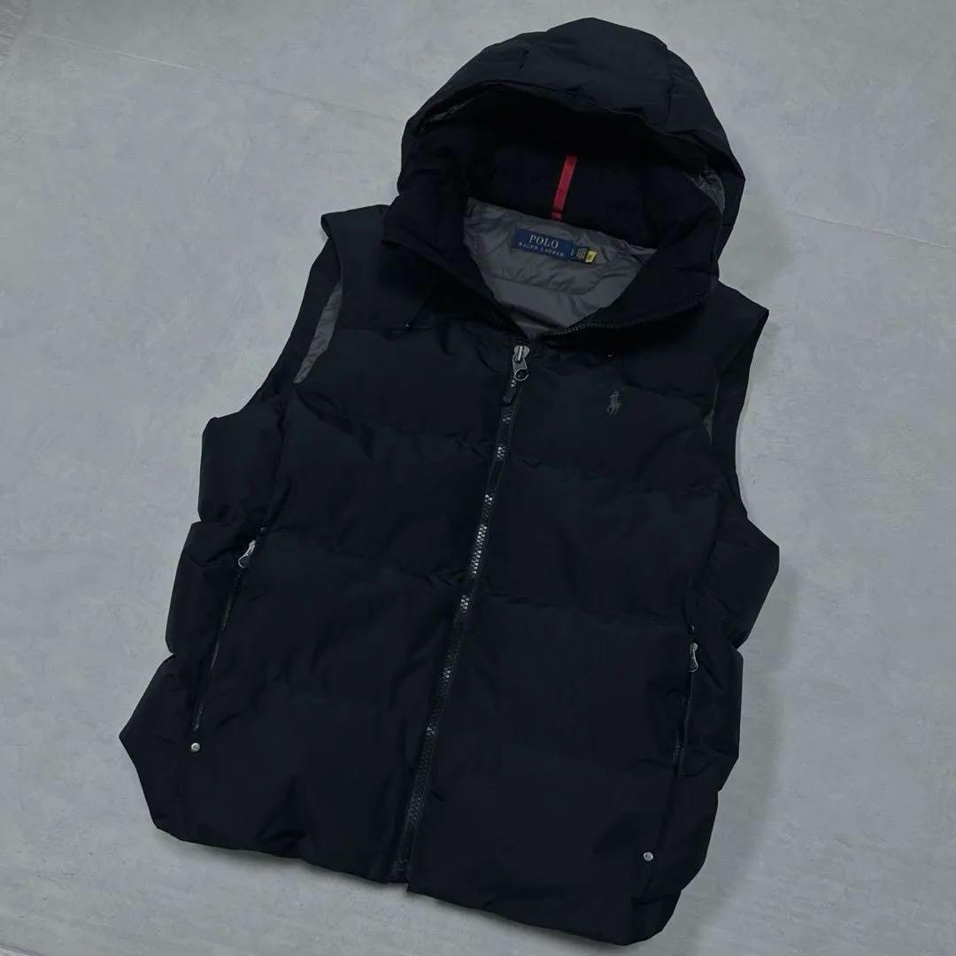 未使用 ポロラルフローレン TYROL フーデッドダウンベスト ブラック