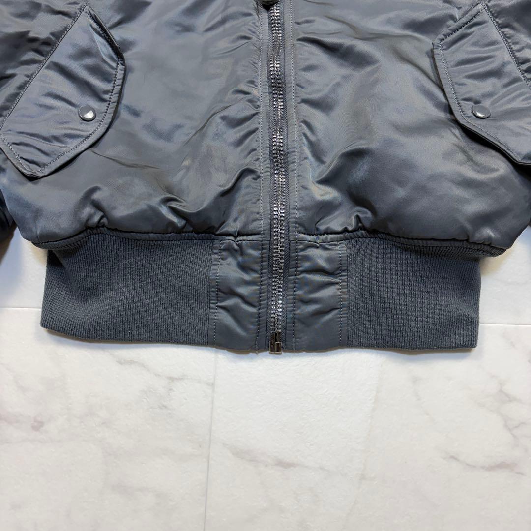 アルファ　MA-1 フライトジャケット　ミリタリー　ボンバージャケット　M 灰色