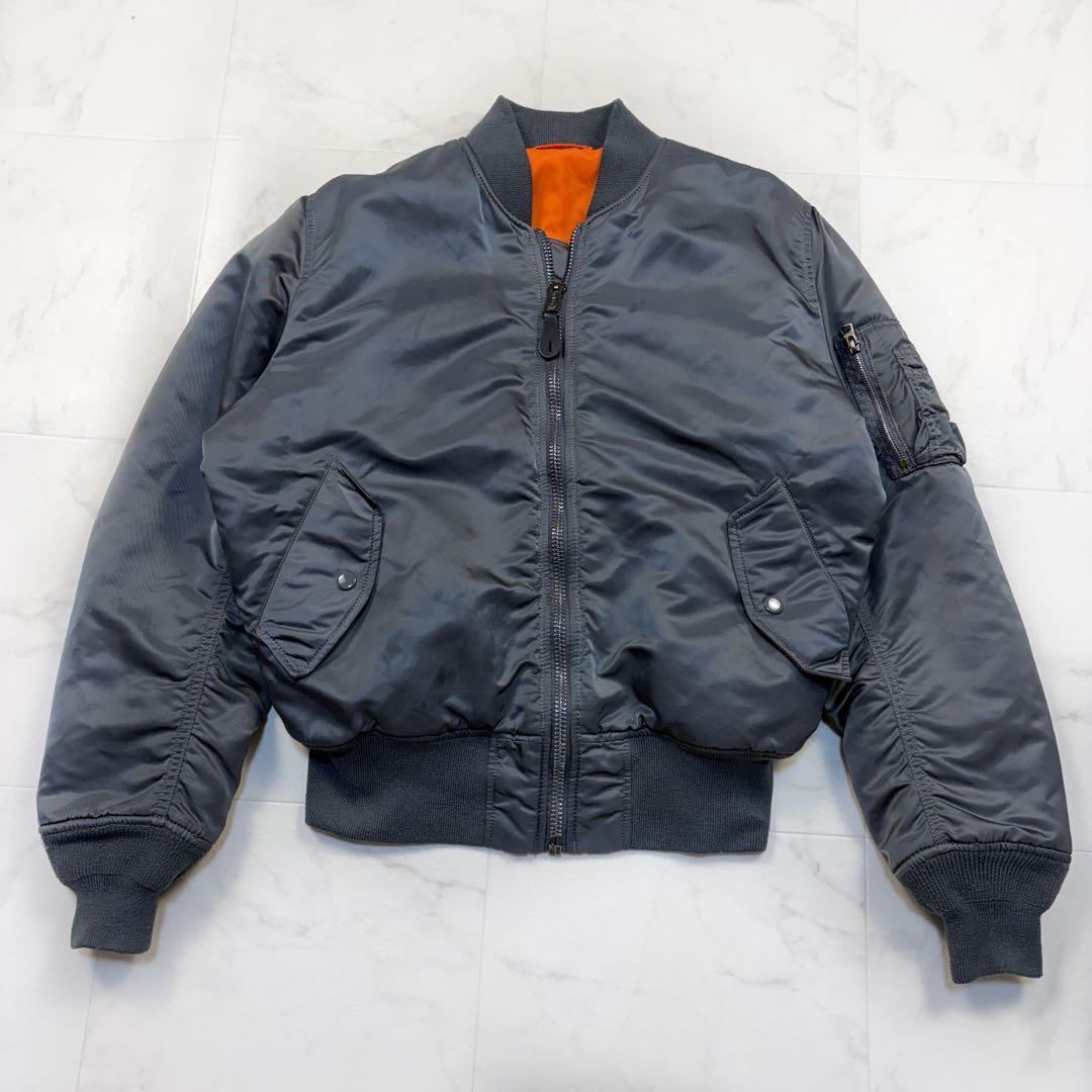 アルファ　MA-1 フライトジャケット　ミリタリー　ボンバージャケット　M 灰色