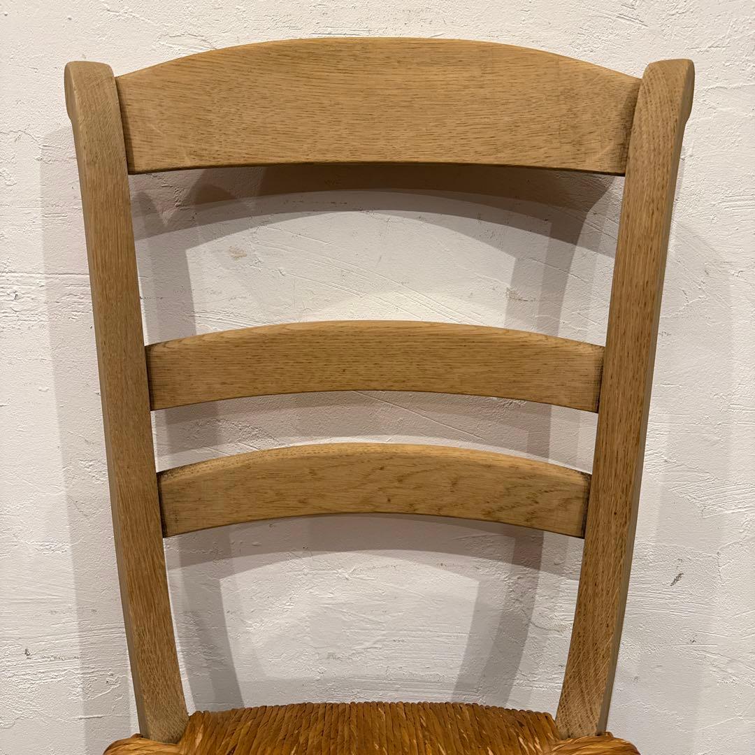ダイニングチェア　カフェチェア　藁座面　剥離　3