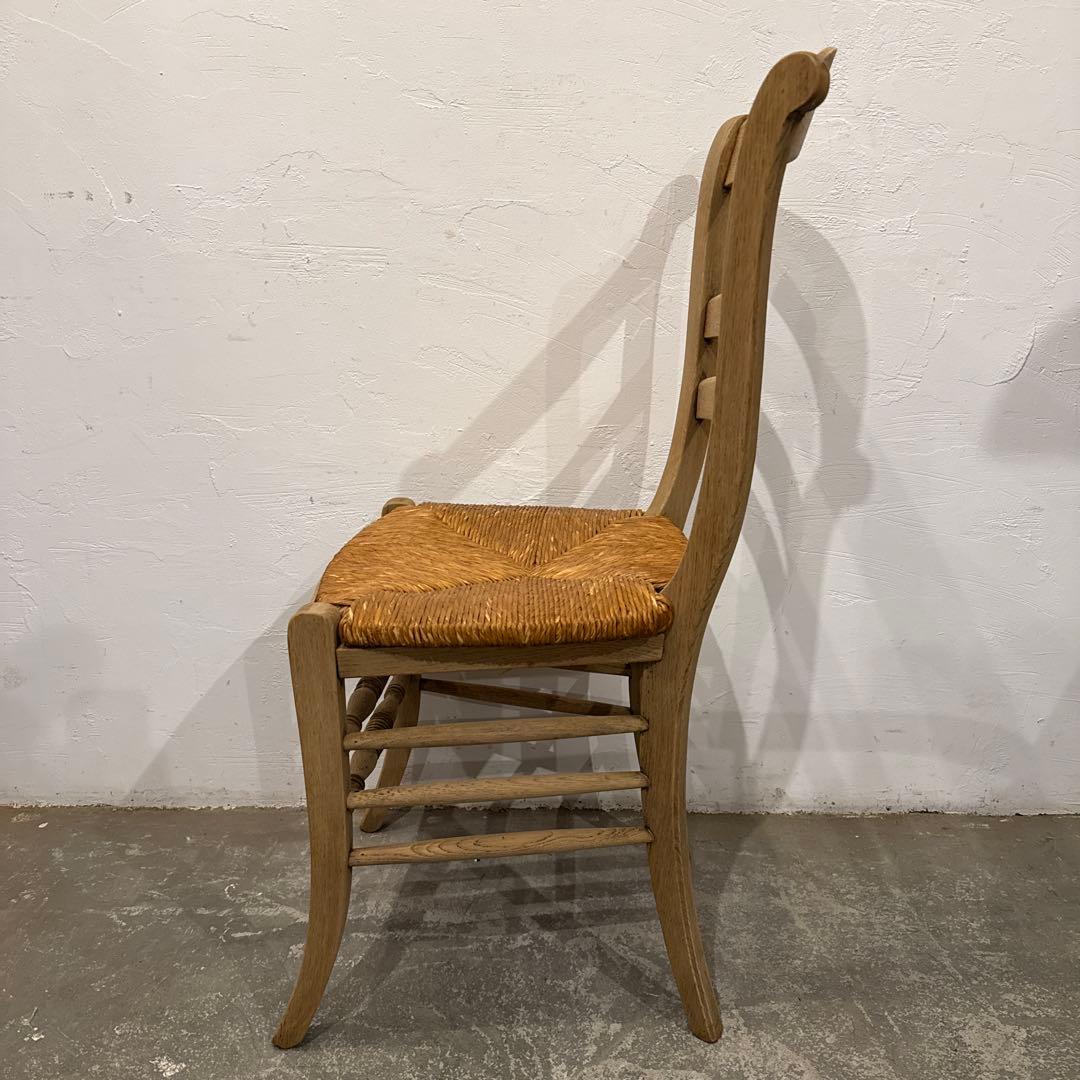 ダイニングチェア　カフェチェア　藁座面　剥離　3