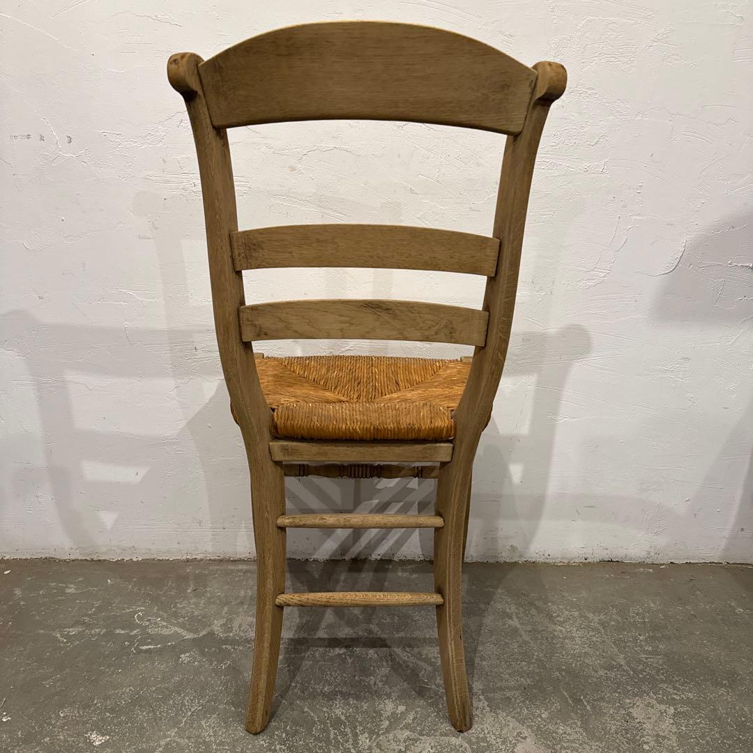 ダイニングチェア　カフェチェア　藁座面　剥離　3