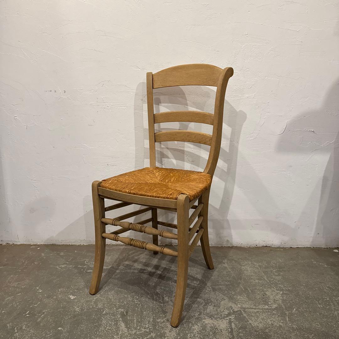 ダイニングチェア　カフェチェア　藁座面　剥離　3