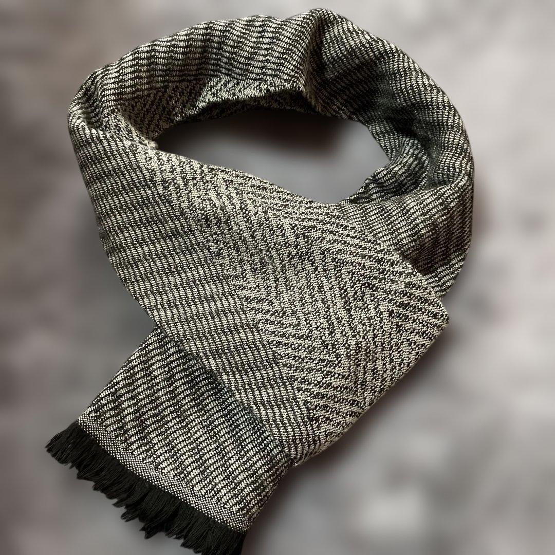 美品　Giorgio Armani ヘリンボーンマフラー