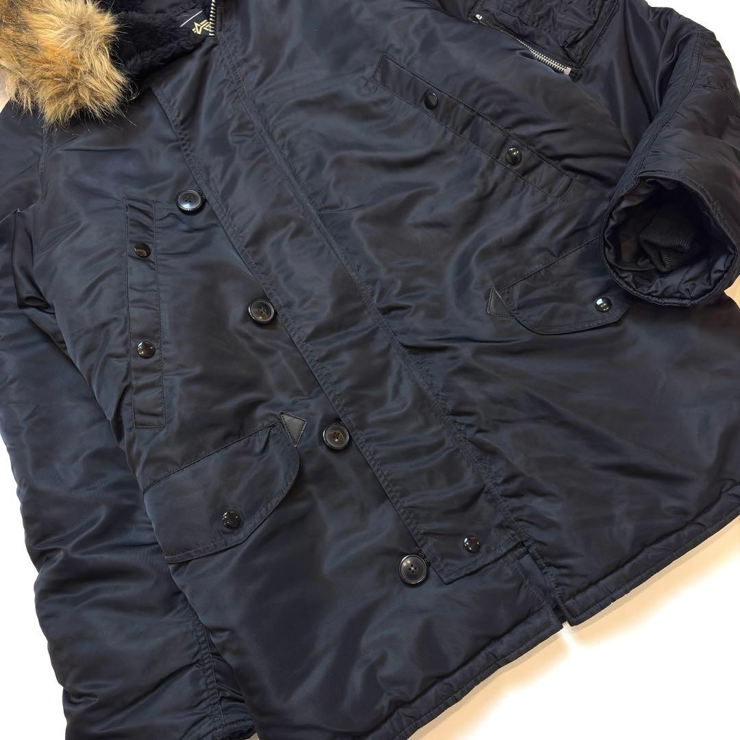 h*6様 極美 アルファ N-3B ミリタリー フライトジャケット ブラック L