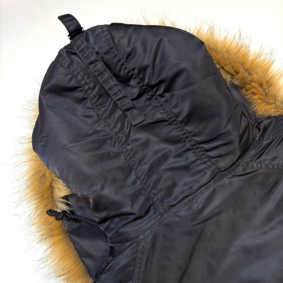 h*6様 極美 アルファ N-3B ミリタリー フライトジャケット ブラック L