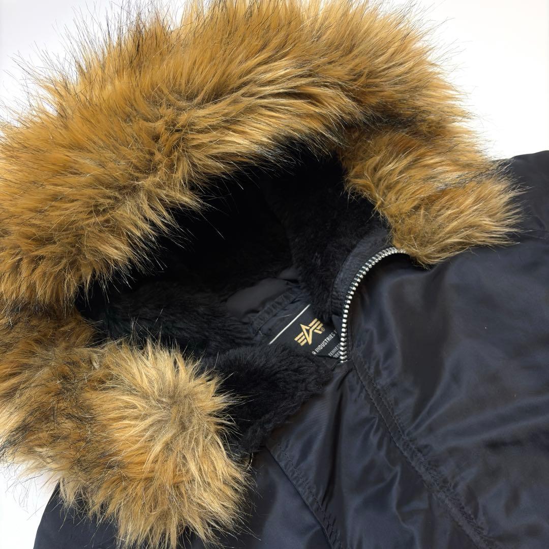 h*6様 極美 アルファ N-3B ミリタリー フライトジャケット ブラック L