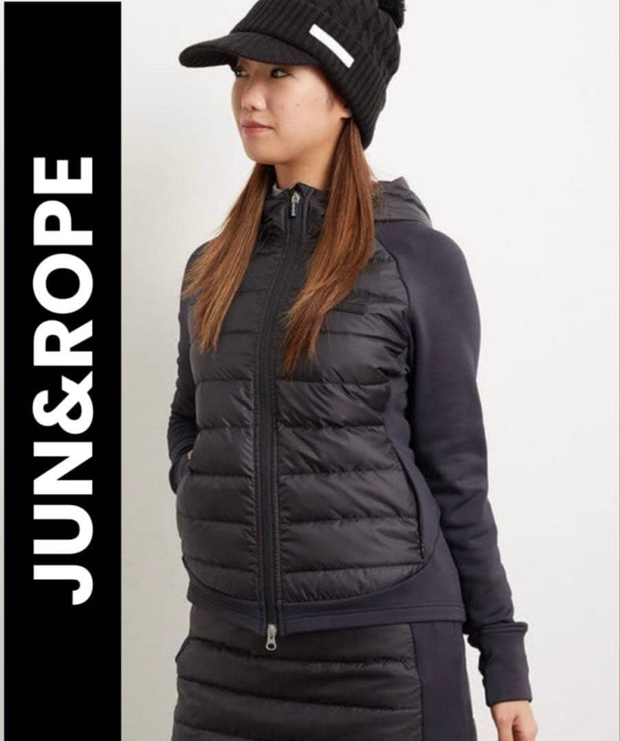 【そんしー】ジュンアンドロペ ＊高温機能ライトダウンブルゾン＊ブラック＊S