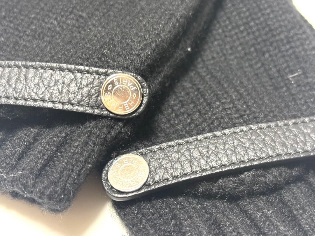 HERMES エルメス リオネル 手袋 Mサイズ ブラック