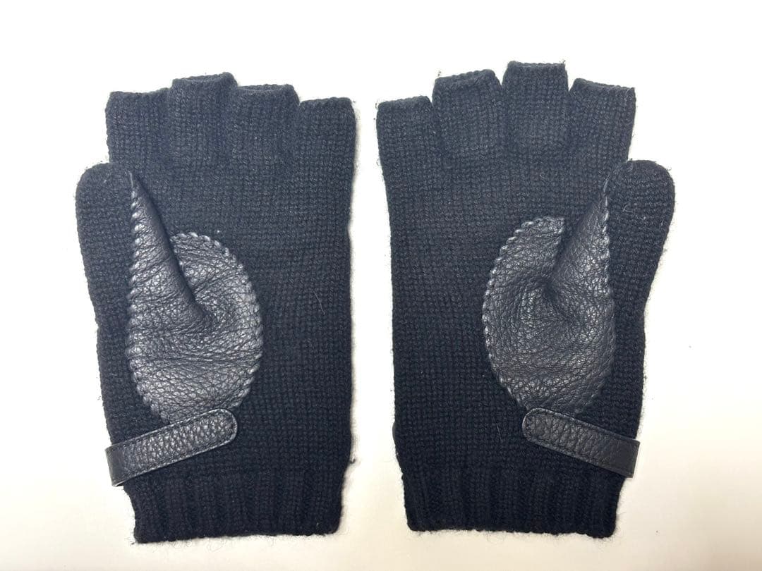 HERMES エルメス リオネル 手袋 Mサイズ ブラック