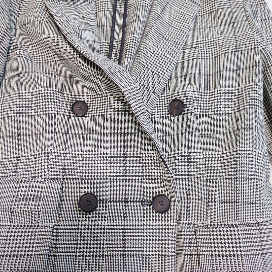 2024美品 ICB グレンチェック ダブルブレストジャケット　 テーラード