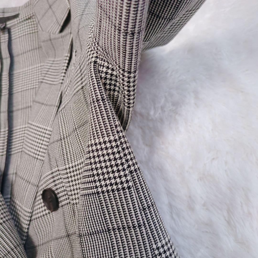 2024美品 ICB グレンチェック ダブルブレストジャケット　 テーラード