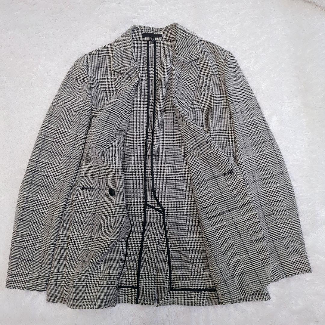 2024美品 ICB グレンチェック ダブルブレストジャケット　 テーラード