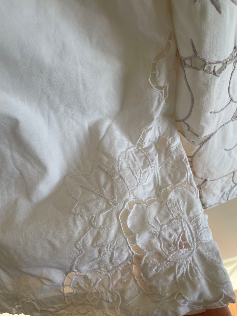 【新品】ヴンテージクロスリメイクパンツ　パッチワークパンツ　全裏地付き　ピンク花