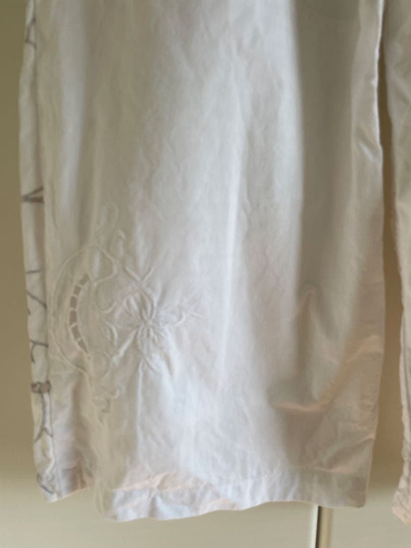 【新品】ヴンテージクロスリメイクパンツ　パッチワークパンツ　全裏地付き　ピンク花