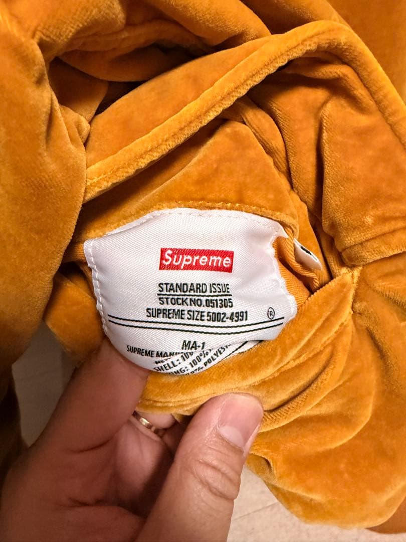 supreme クレイトン　MA-1 ベロア　刺繍　XL