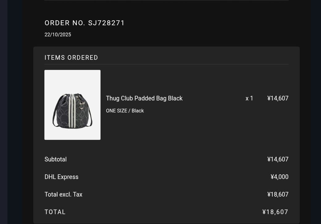 バッグ adidas Thug Club Padded Bag