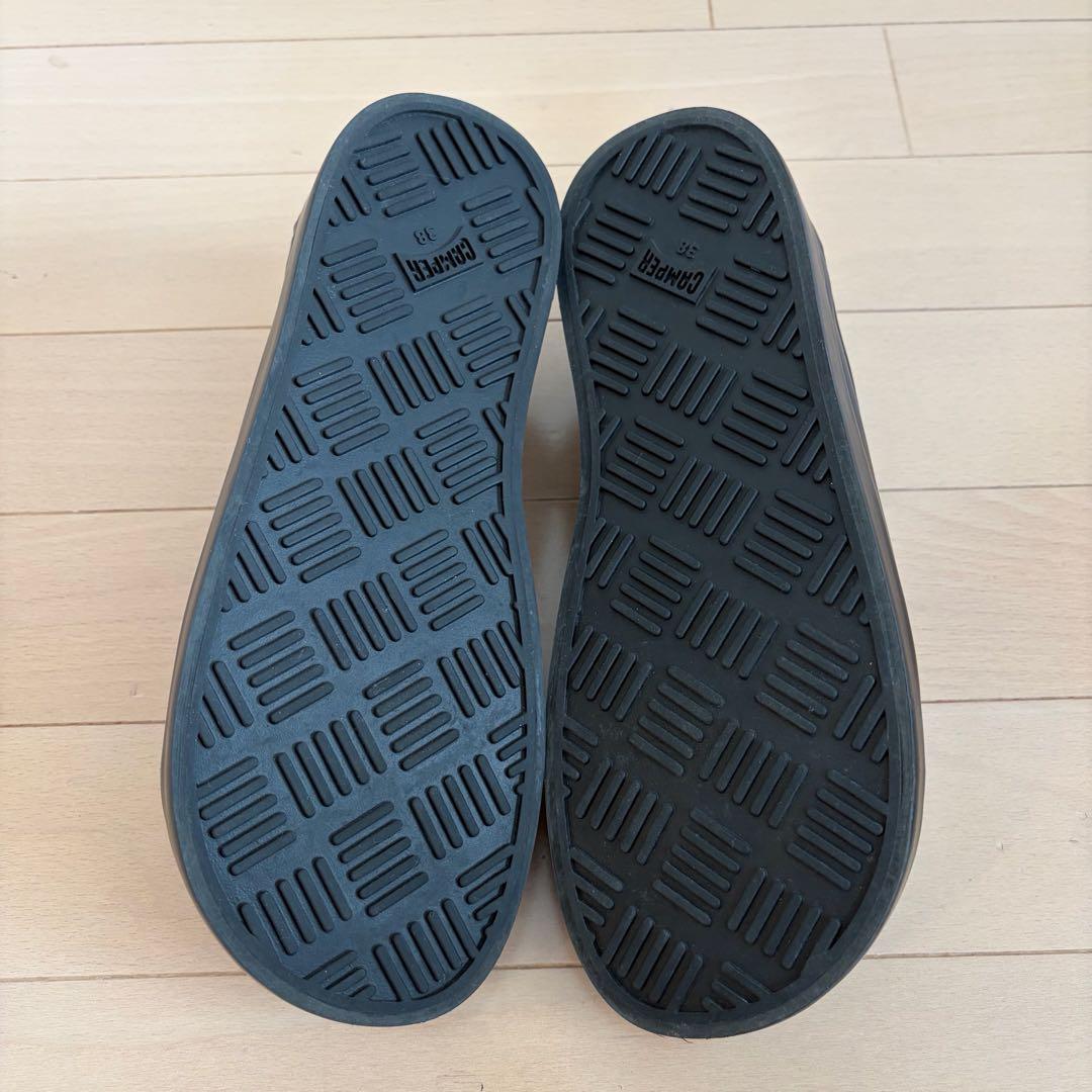 無印良品 カンペール レザーローカットスニーカー 黒 24.0