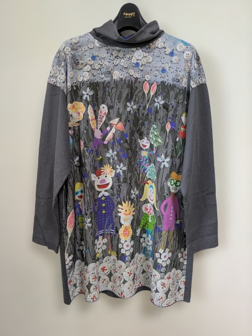 専用 お値下げ！新品オレボレブラ♥️ぶたさんカラフルボタンとお花可愛いチュニック