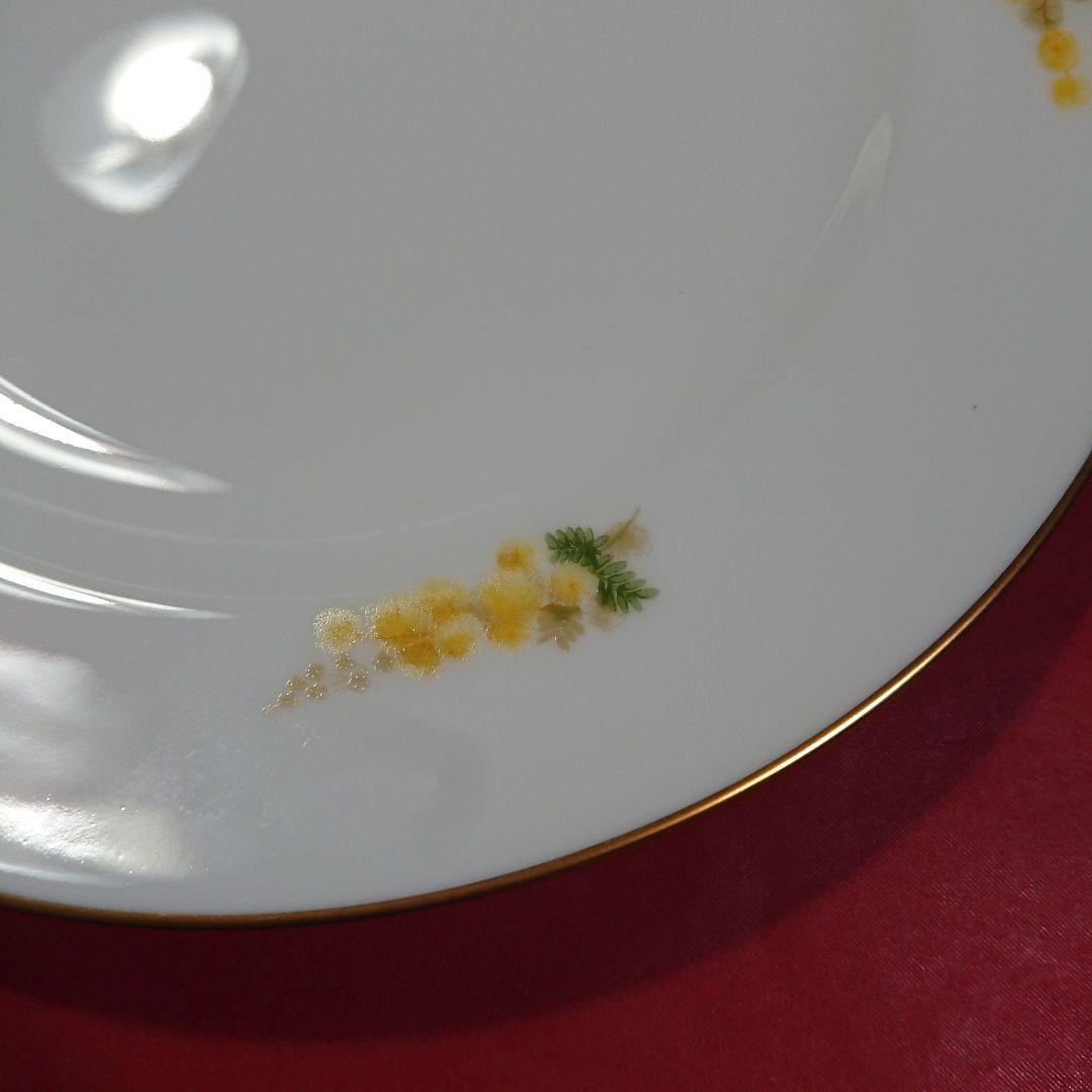 ミモザ 花言葉シリーズ 20cm デザート皿 1枚 大倉陶園