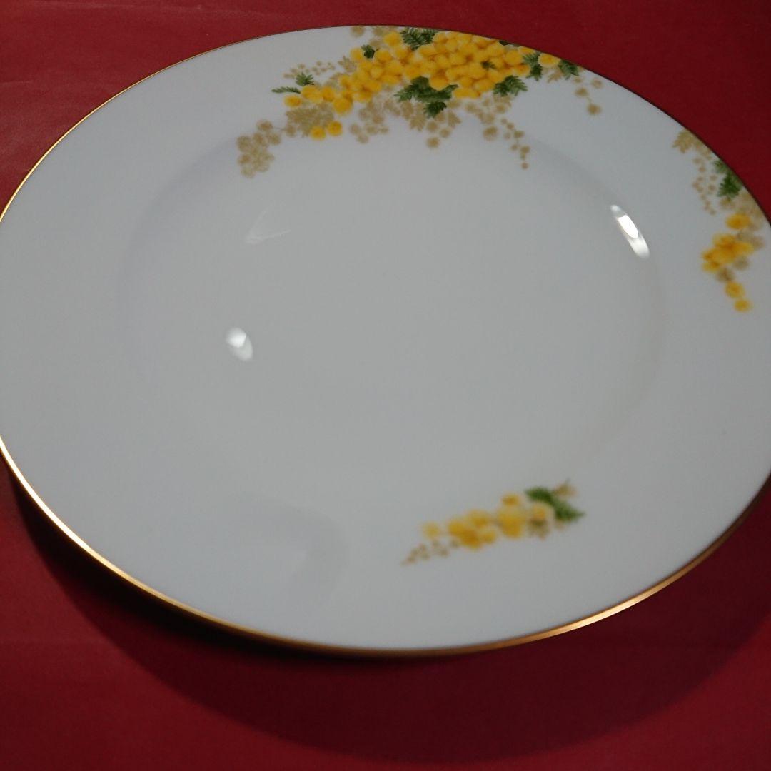 ミモザ 花言葉シリーズ 20cm デザート皿 1枚 大倉陶園