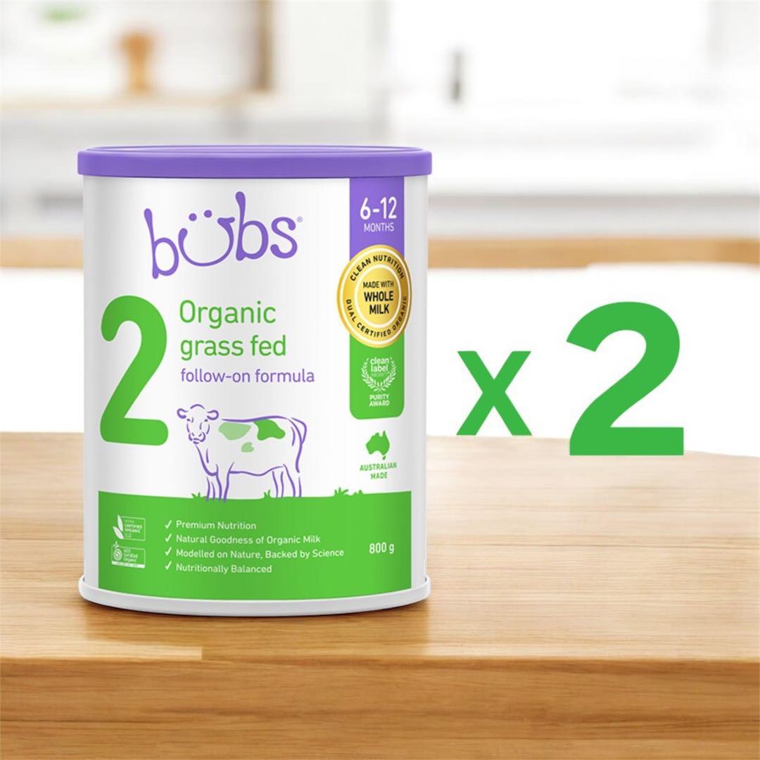 2缶Bubs バブズ オーガニック 粉ミルク ステップ2 Mydeen出品