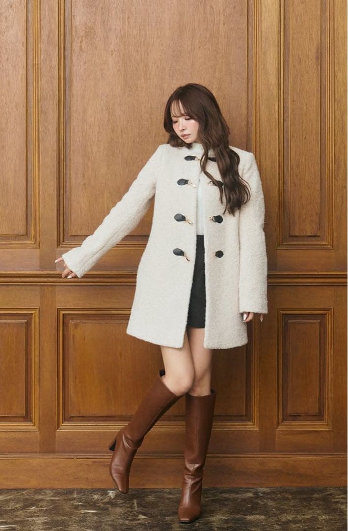 mistreass Elegant Bit Bouclé Coat