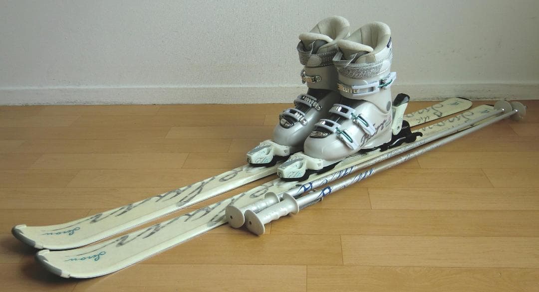 ■■送料無料■ELAN■女性用スキーフルセット■板146靴24.5■メンテ付■■