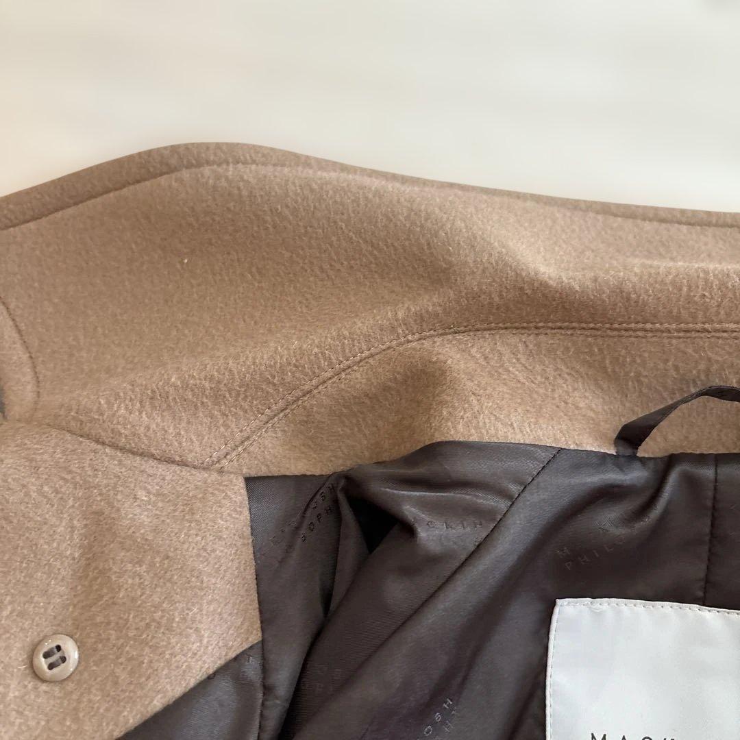 極美品　マッキントッシュフィロソフィー　ダブルチェスターコート　キャメル　38