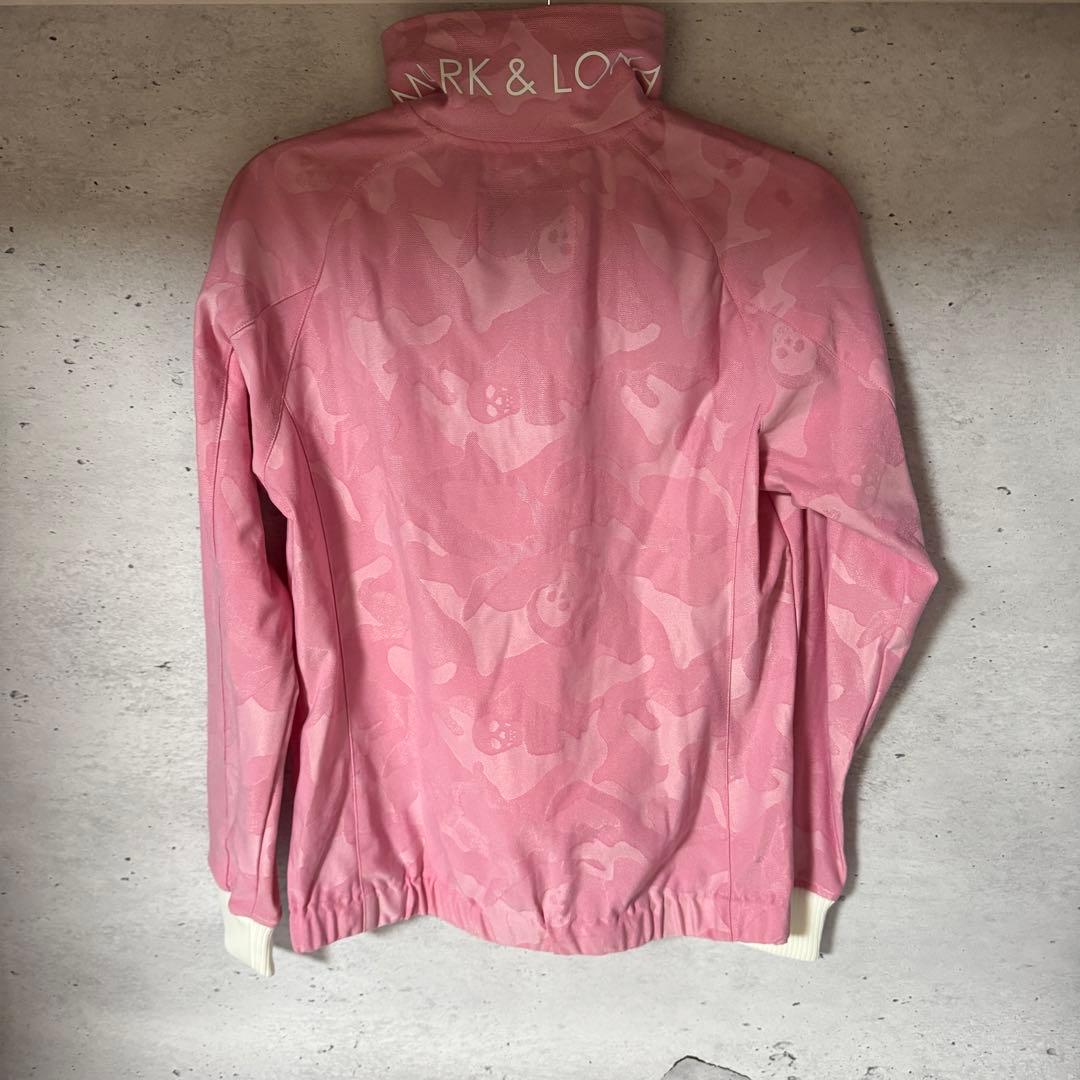 美品 マークアンドロナ トラックジャケット ジャージ 迷彩 スカル ピンク