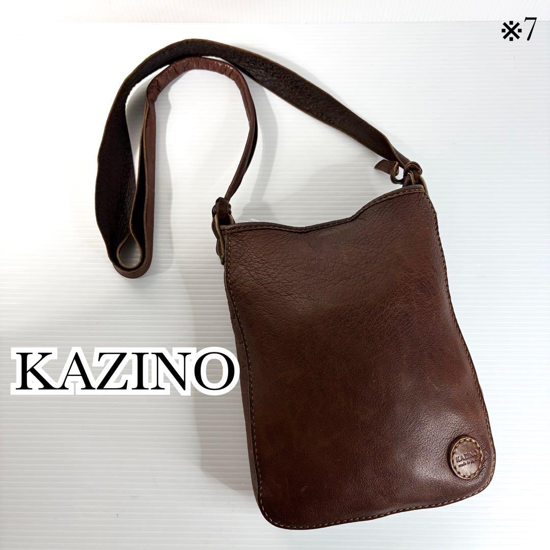 希少 入手困難 KAZINO カジノ ショルダーバッグ 総手縫い 鹿革