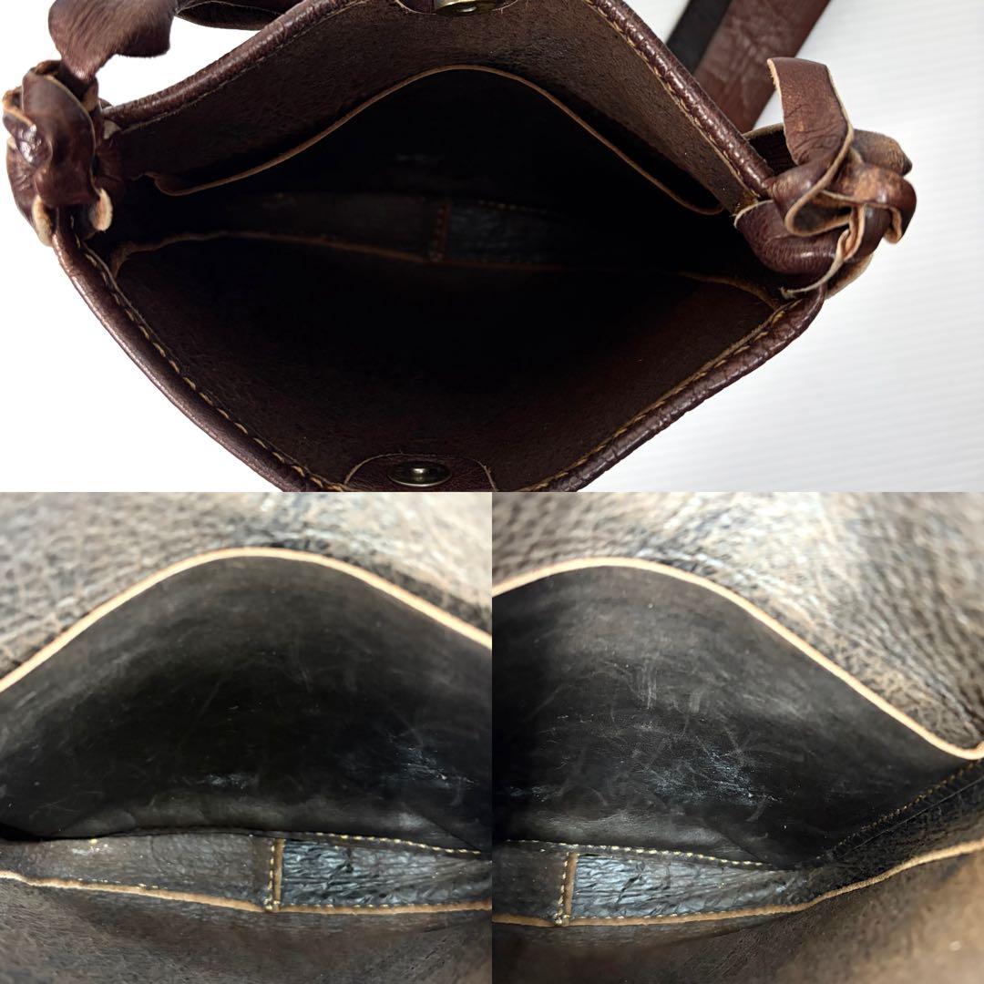 希少 入手困難 KAZINO カジノ ショルダーバッグ 総手縫い 鹿革