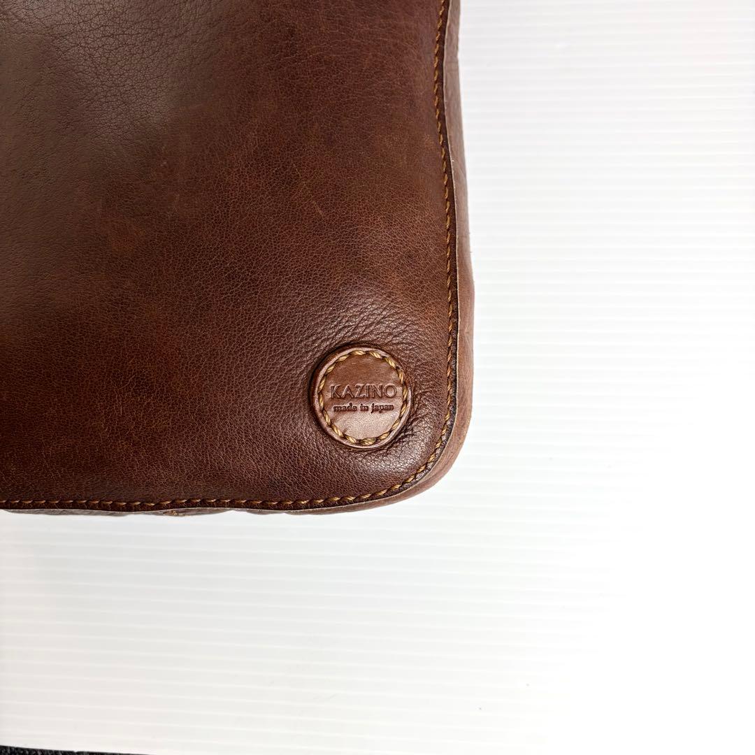 希少 入手困難 KAZINO カジノ ショルダーバッグ 総手縫い 鹿革