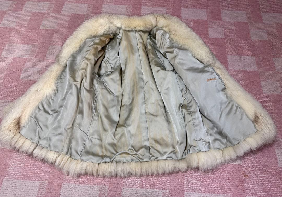 ☆ブルーフォックス☆ハーフコート　毛皮コート ショート丈　13号