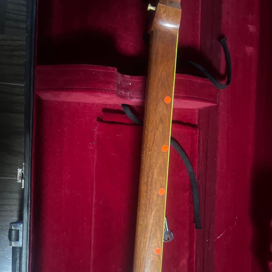 三味線本体 木製 3本の弦 専用ケース付き