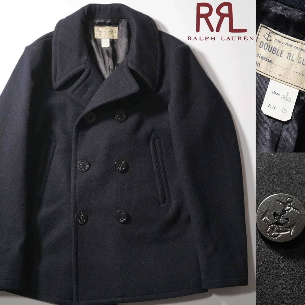 RRL ダブルアールエル ウールメルトン ピーコート Pコート S USネイビー