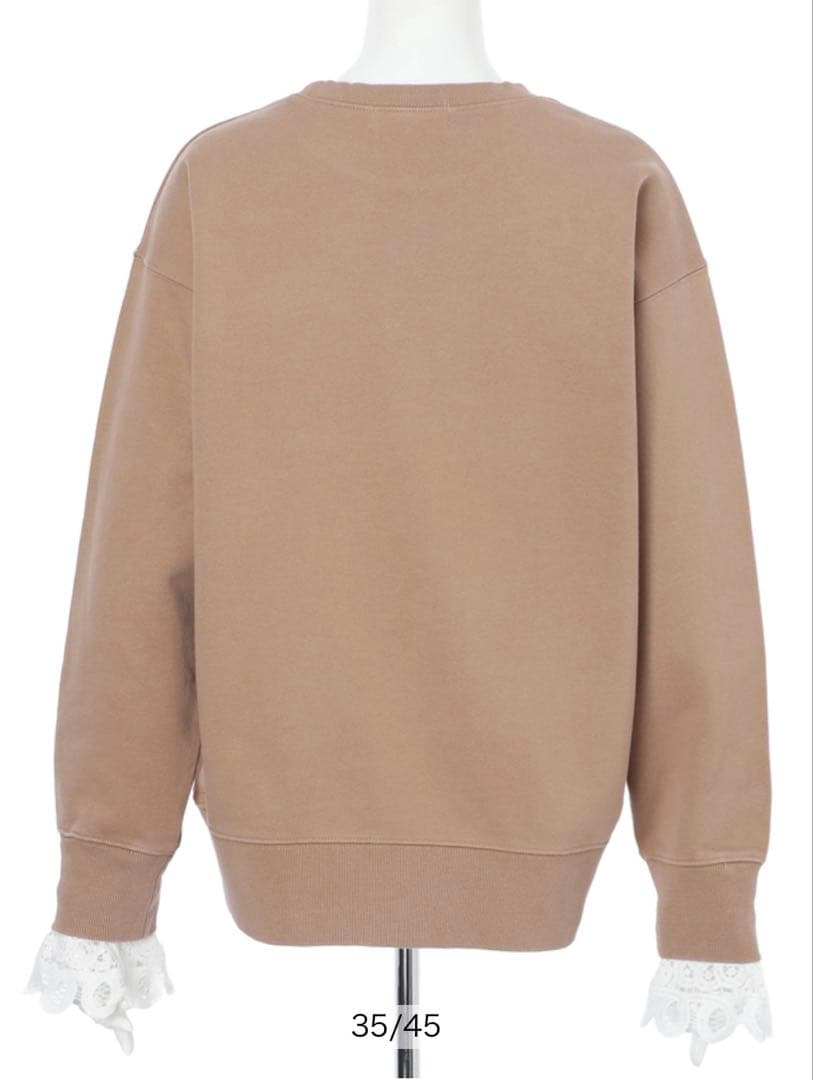 ＊今季＊袖レースフロッキーロゴスウェット Arpege Story